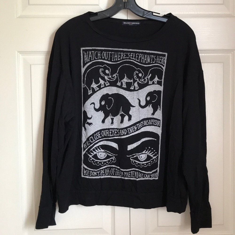 Brandy Melville Watch Out/Elephants Here Shirt